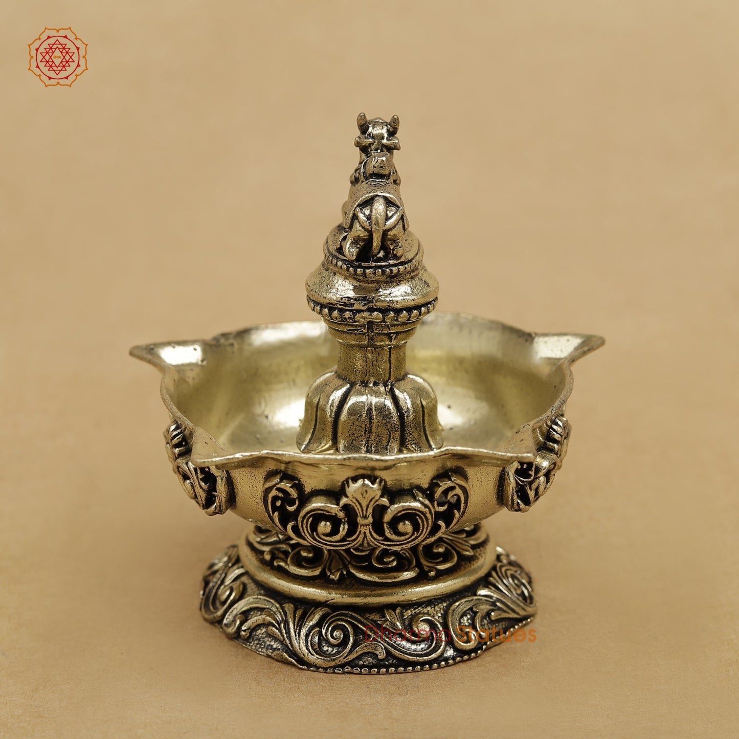Brass Nandi Diya fine 3”