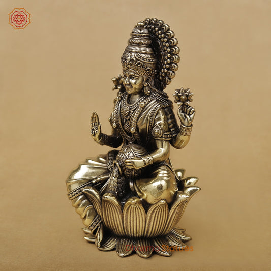 Brass Lakshmi seated fine 6”