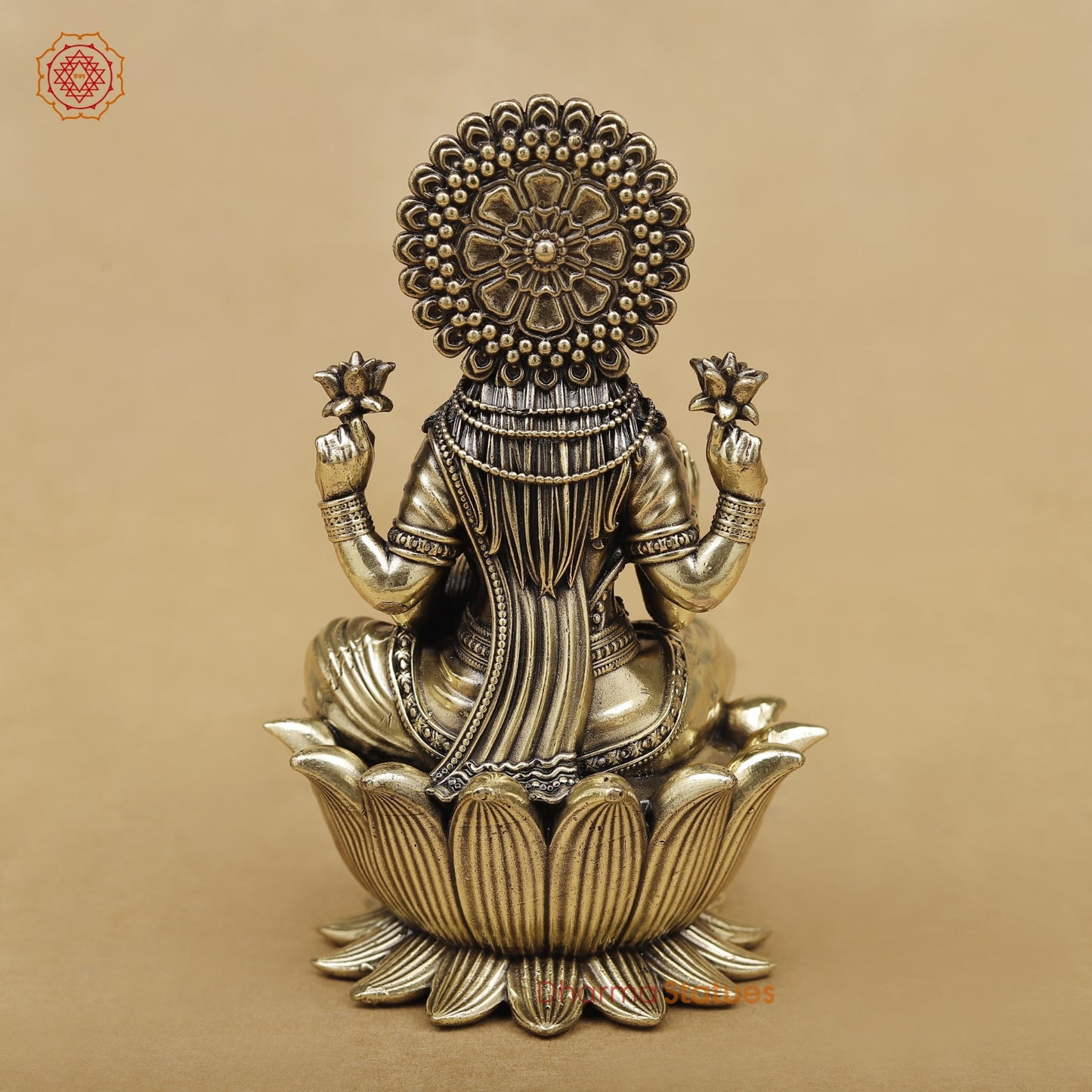 Brass Lakshmi seated fine 6”
