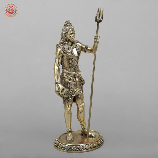 Brass Shiva standing fine 12”