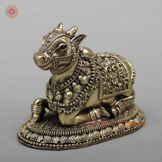 Brass Nandi seated fine 8”