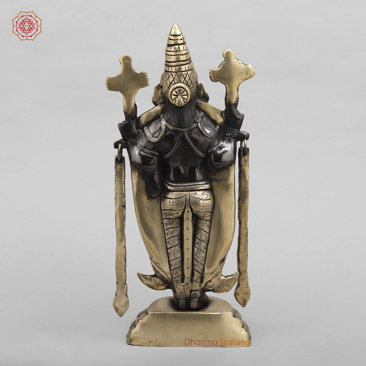 Brass Tirupati Balaji Fine, Black finish 13”
