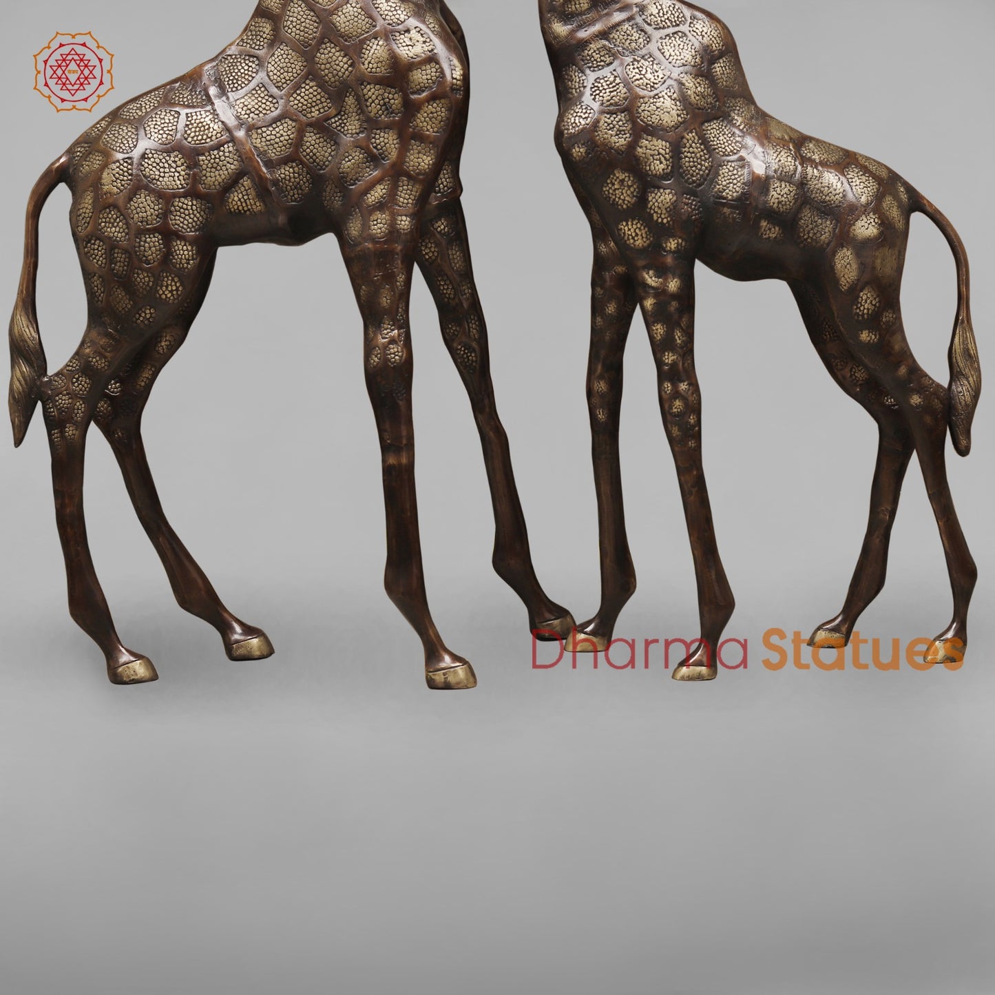 Brass Giraffe Standing Large, Copper Finish 52” (Garden Friendly)