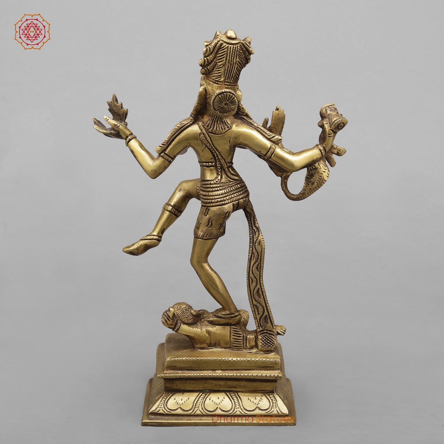 Brass Tandav shiva Fine, Antique Finish 12.5”