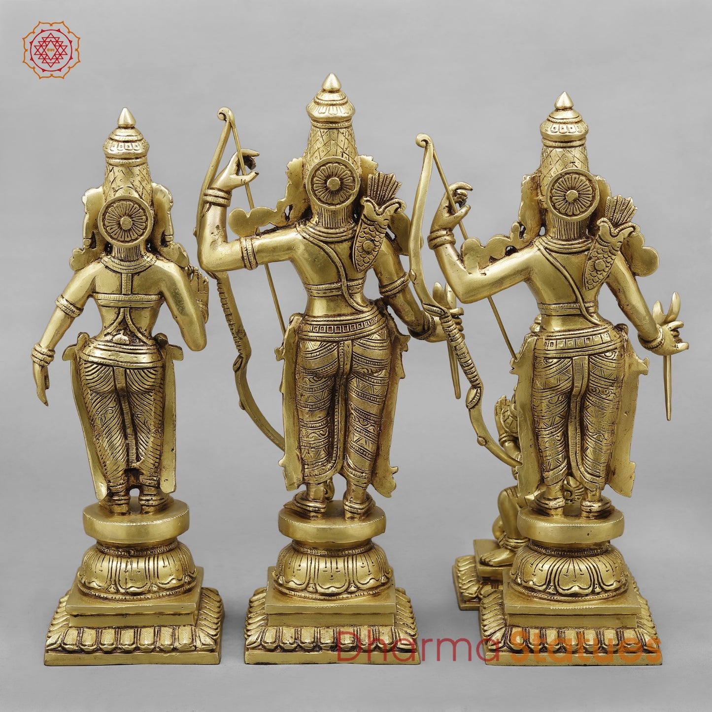 Brass Ram Darbar Fine, Golden Finish 15.5”