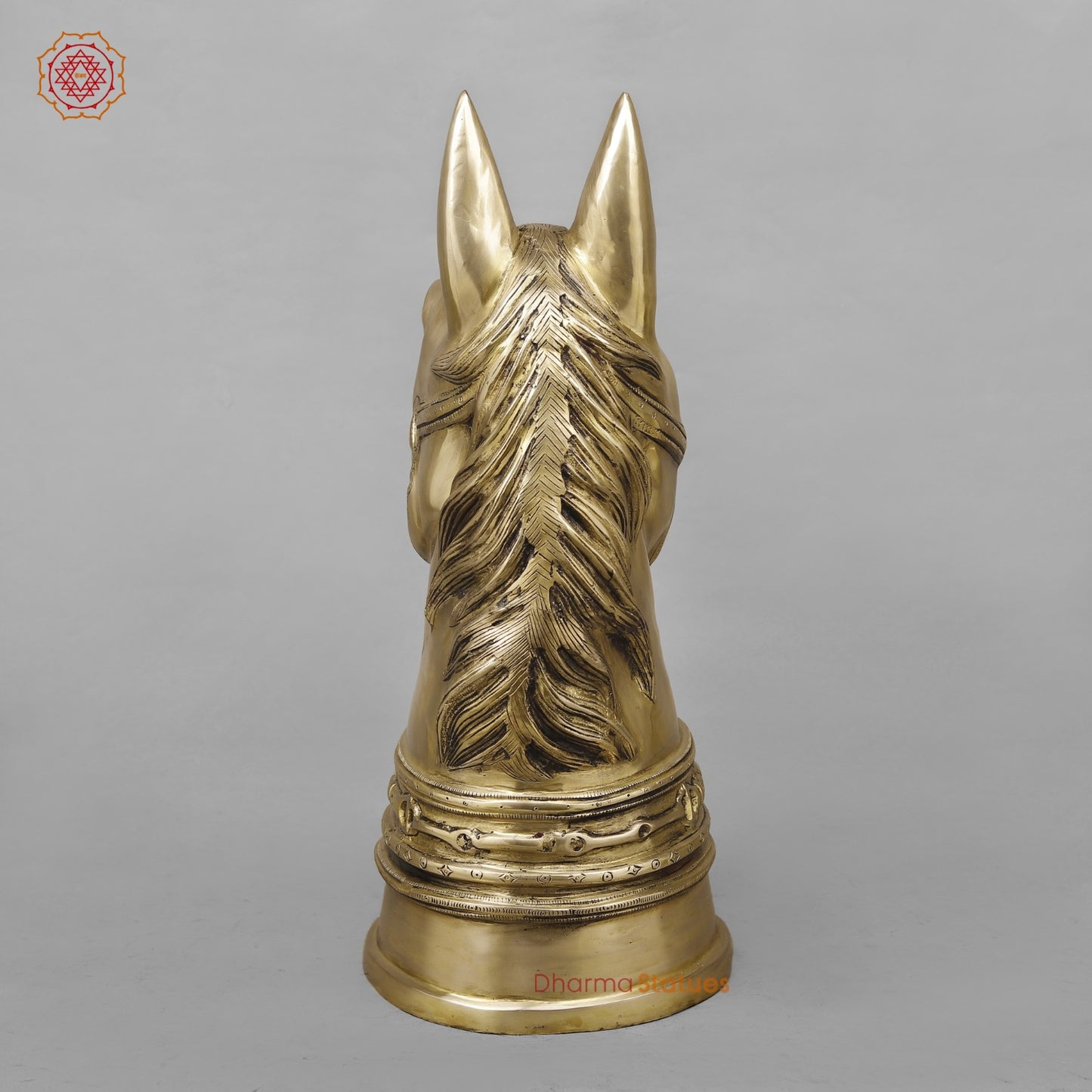 Brass Horse Head Fine, Smooth Finish 20.5”