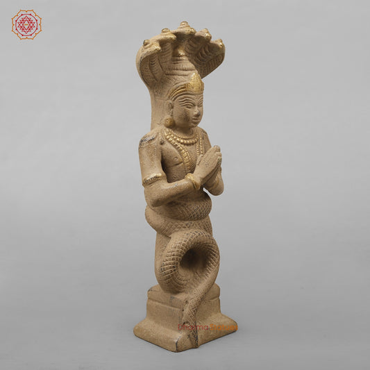 Brass Patanjali Idol, Antique Finish 9.5”