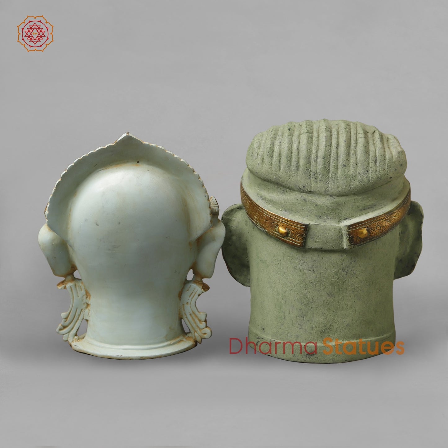 Brass Shiva,Parwati Head, Patina Finish 11.5”