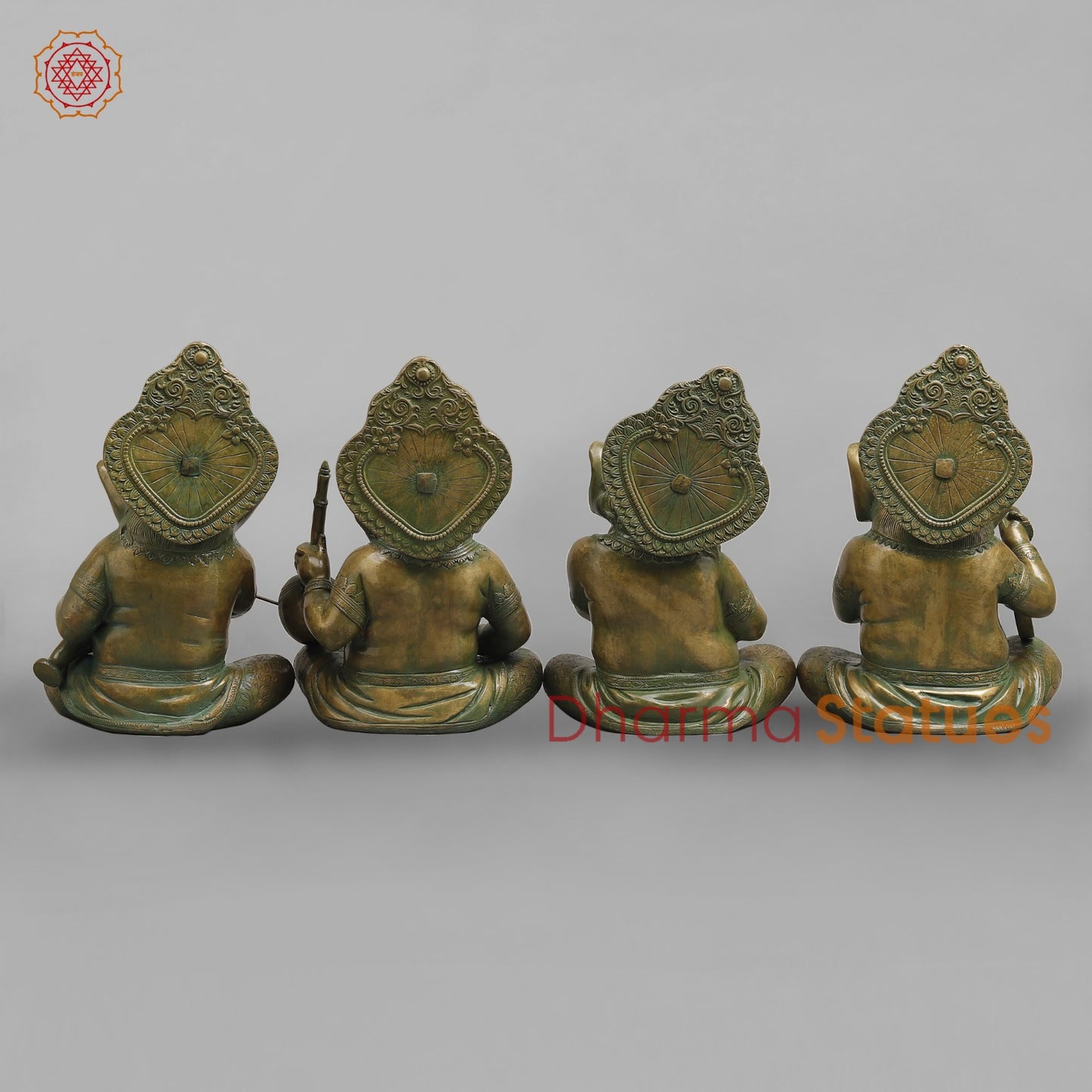Brass Musicians Ganesh Fine, Patina Finish 11”