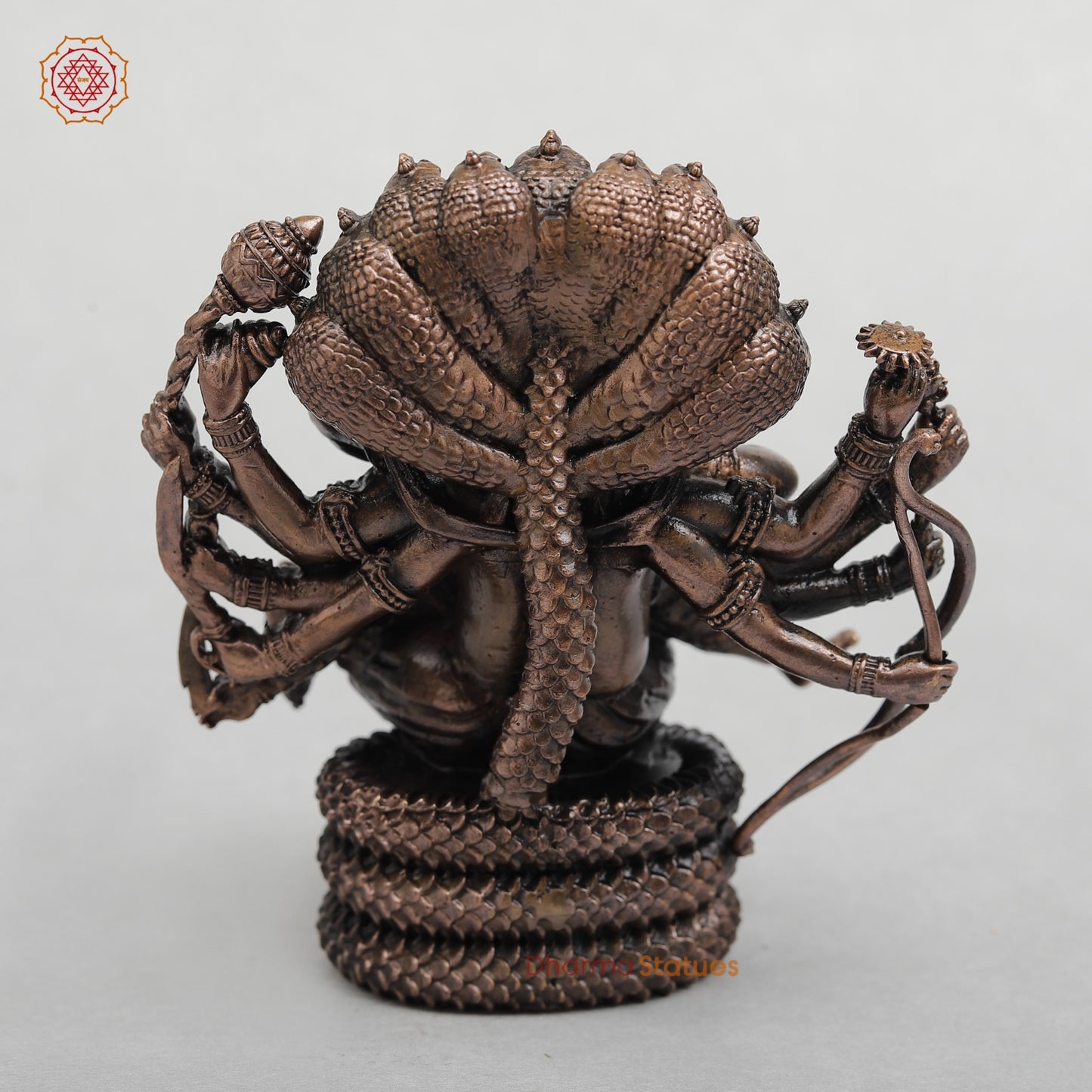 Copper Narsimha with Hiranyakashipu Fine 5"