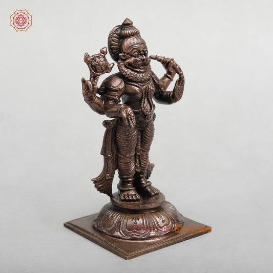 Copper Narsimha Standing Fine 6"