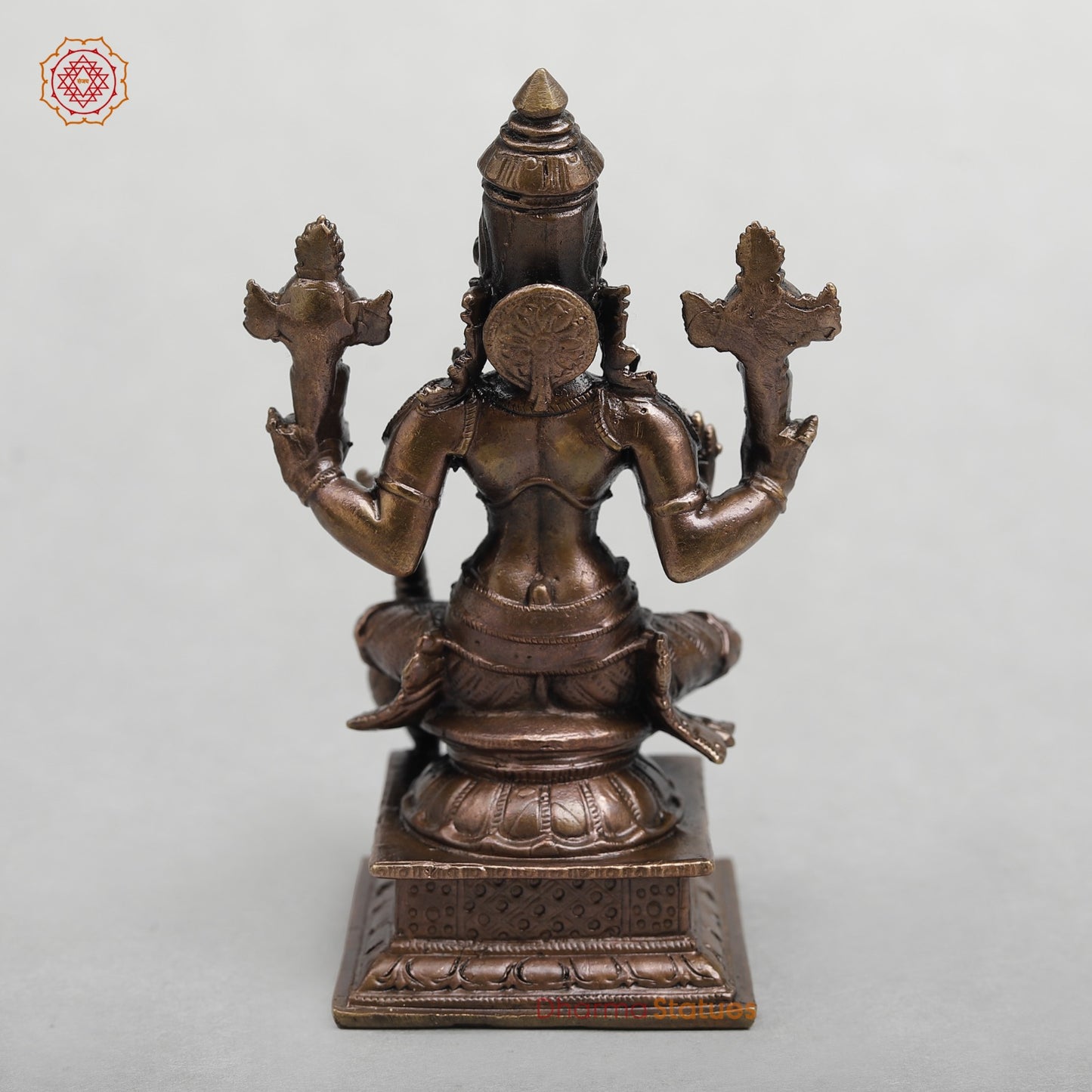 Copper Vishnu Seated Fine 4.5”