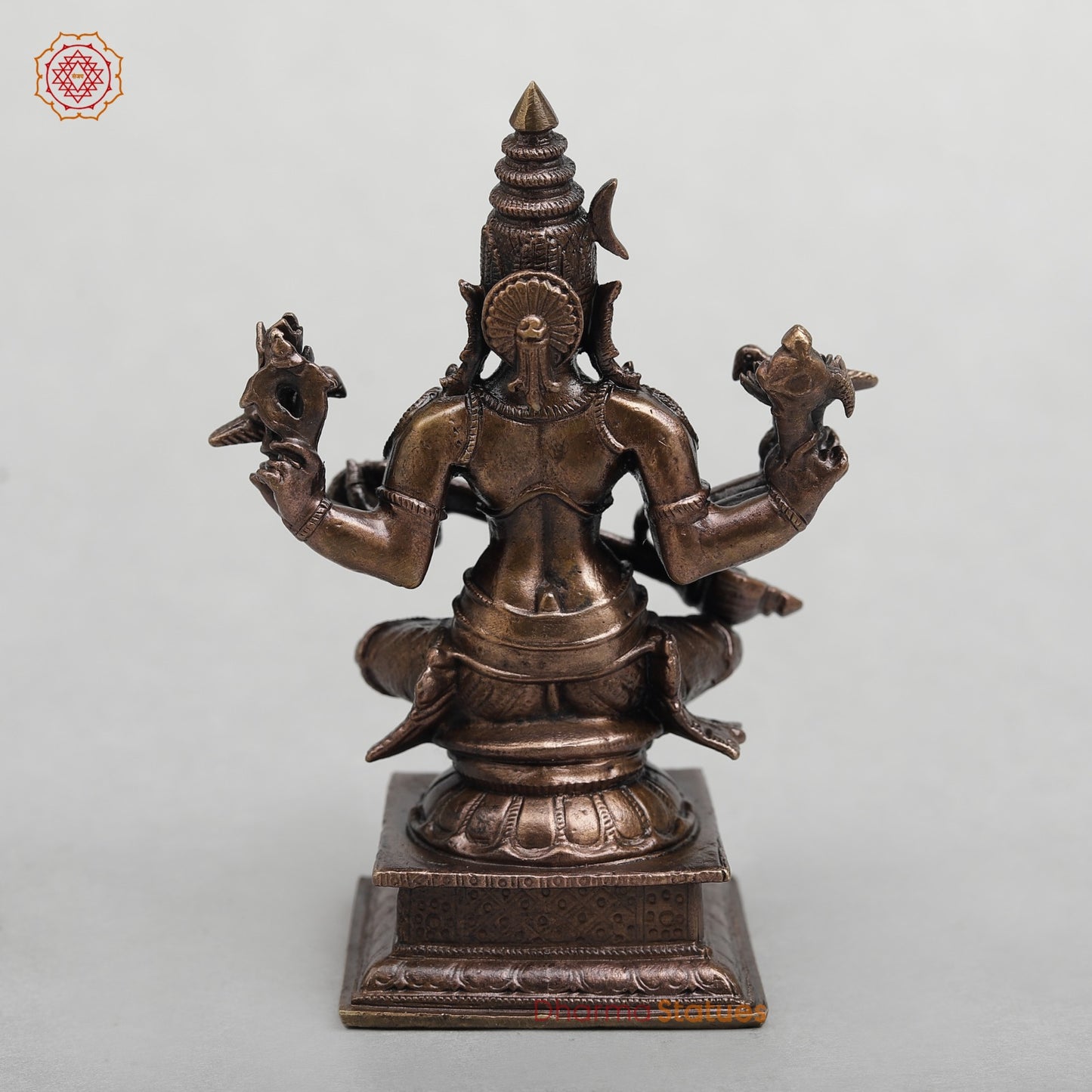 Copper Saraswati Seated Fine 4.5”