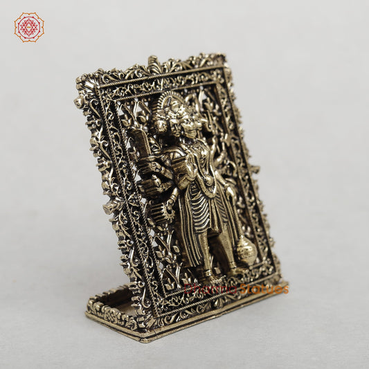 Brass Panchmukhi Hanuman Standinding (Car Dashboard Suitable) fine 3.5”