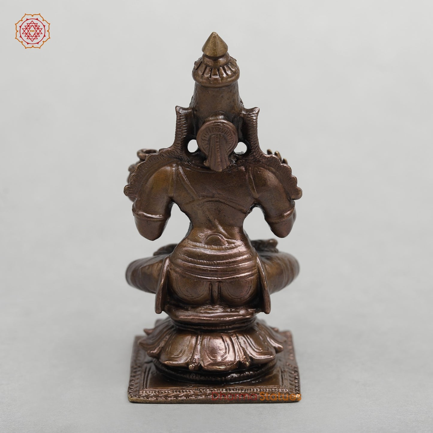 Copper Dhanwantri seated Fine 3.5”