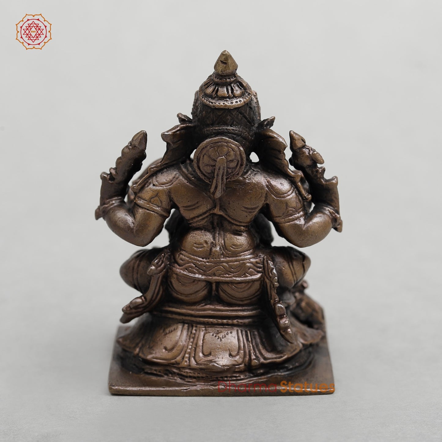 Copper Ganesh Seated Fine 3”