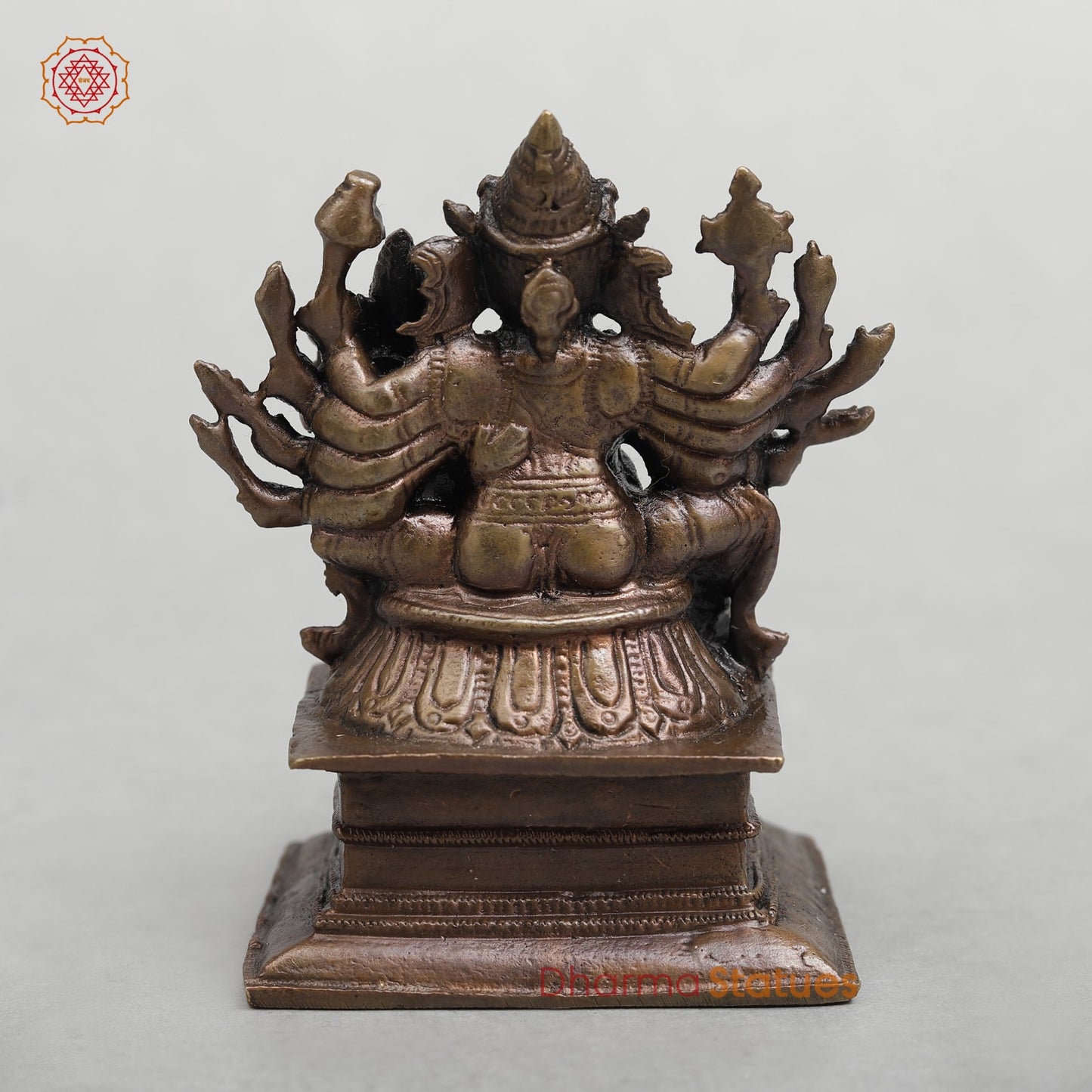 Copper Shakthi Ganesh Seated Fine 3.5”