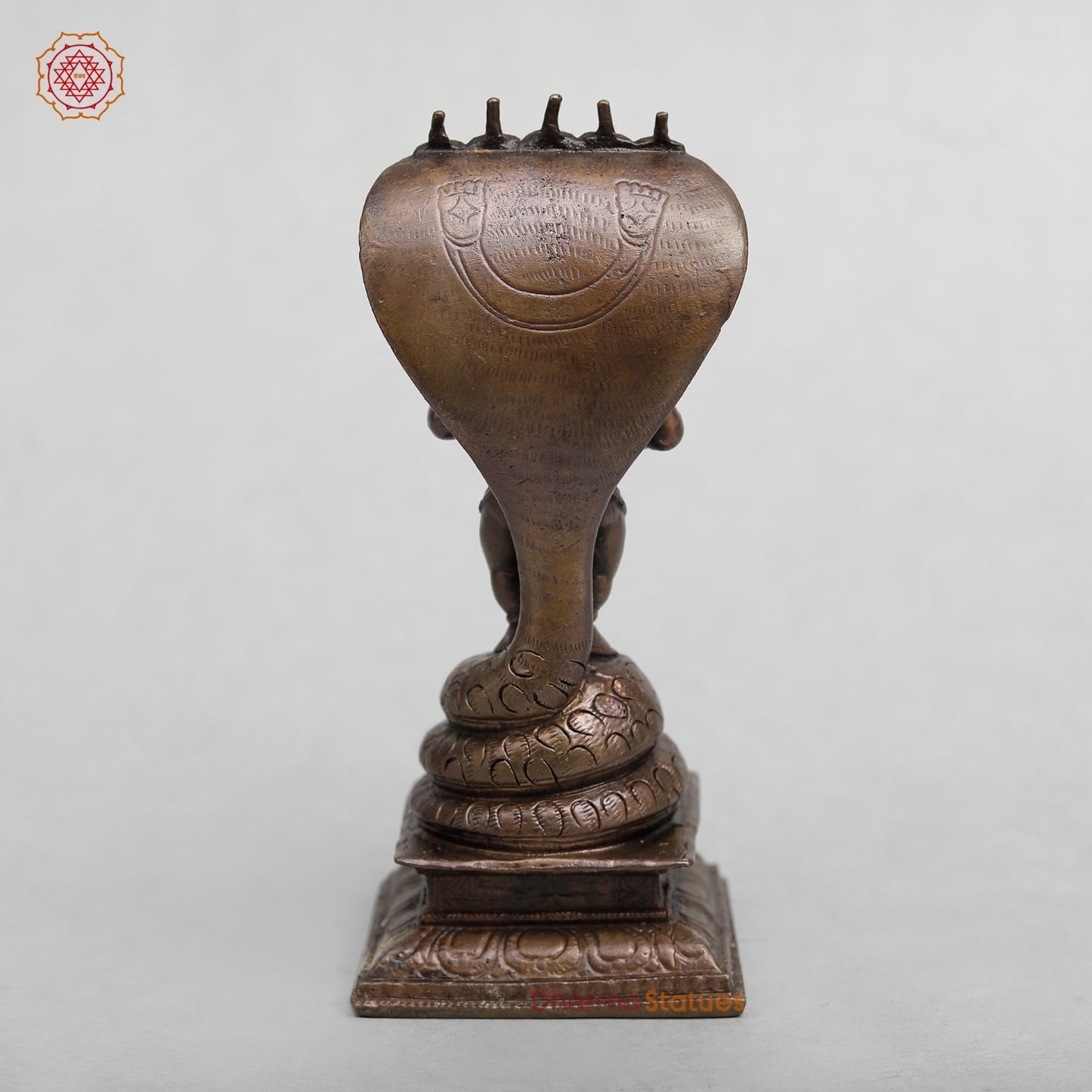 Copper Krishna standing Fine With Vasuki Snake 5”