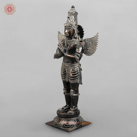Brass Garuda Standing Fine, Antique Rustic Finish 24”