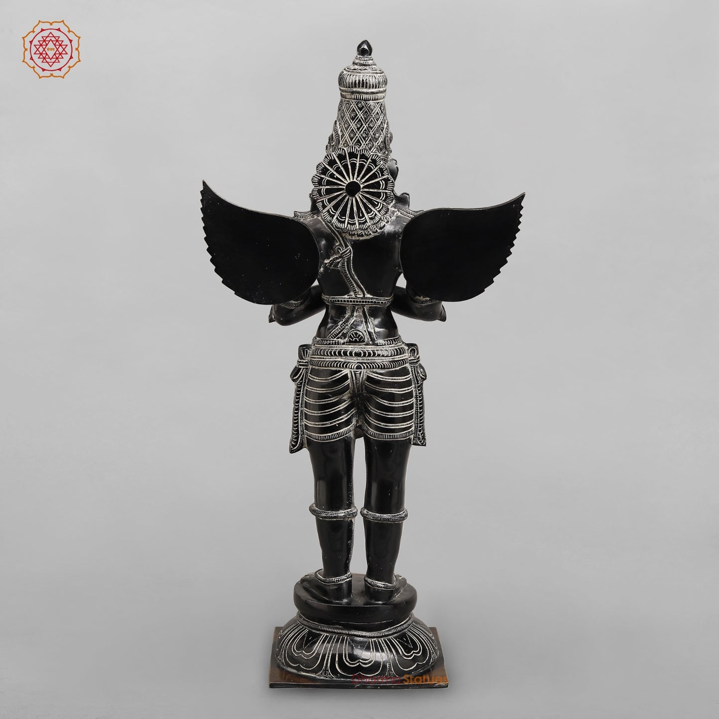 Brass Garuda Standing Fine, Antique Rustic Finish 24”