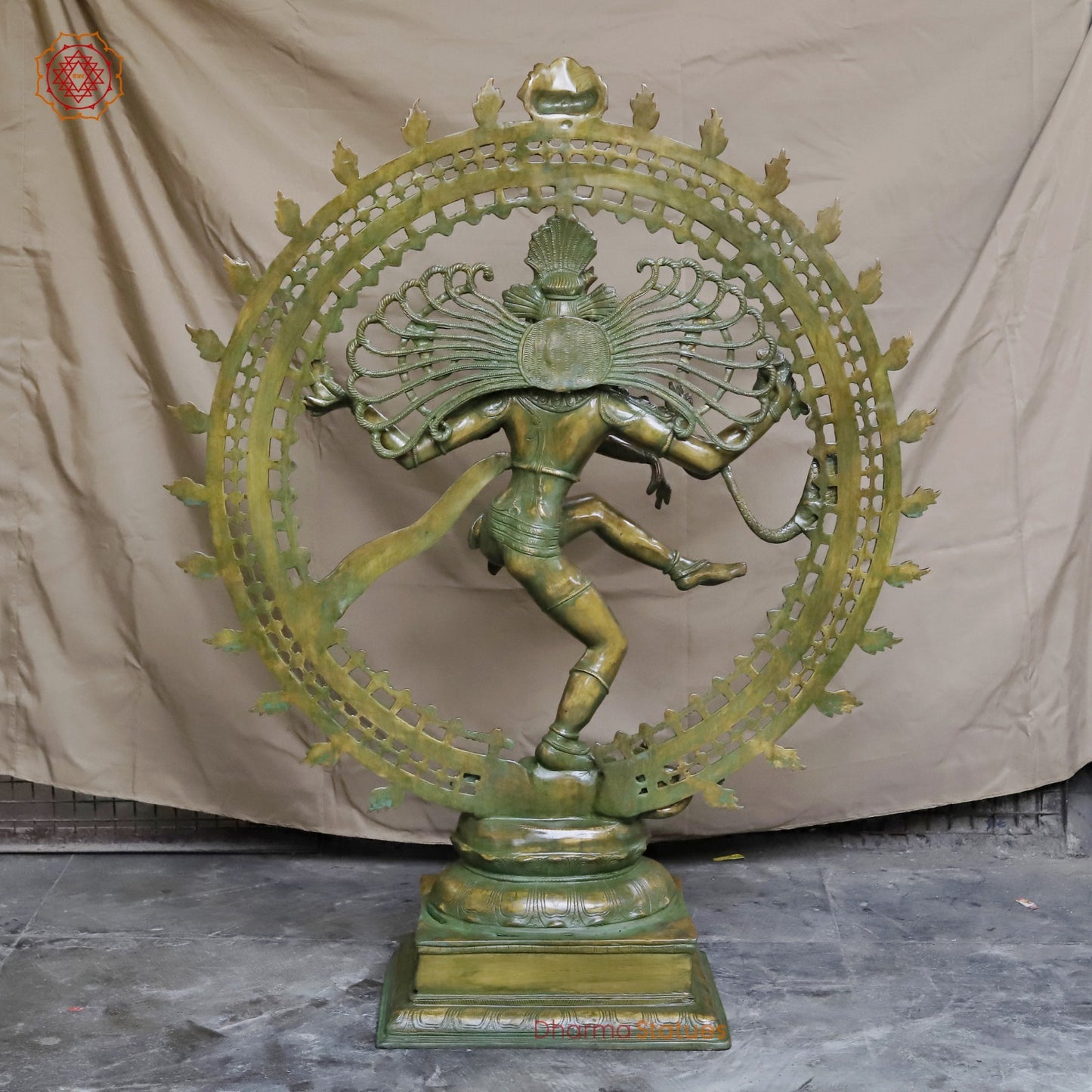 Brass Natraj Dancing Fine , Antique Bronze Finish 47”