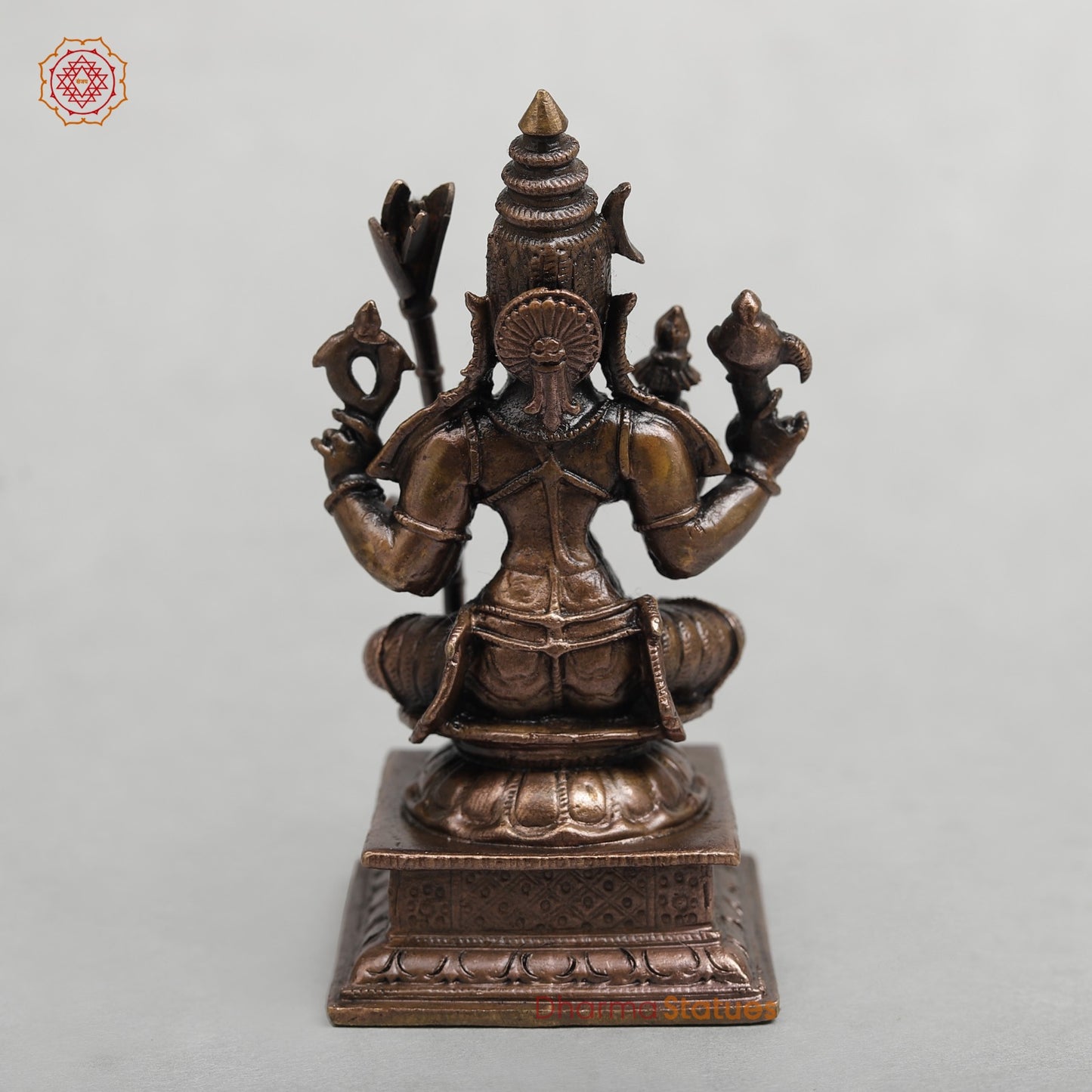 Copper Rajarajeshwari seated Fine 4”