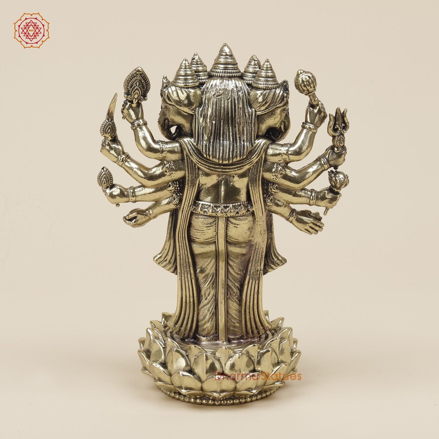 Brass Panchmukhi Ganesh Standing Fine 6”