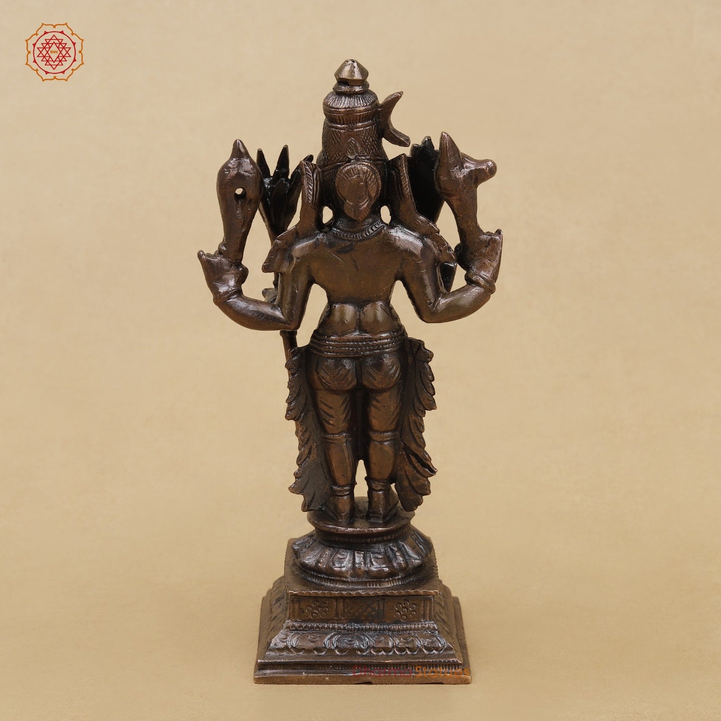 Copper Rajarajeshwari Standing Fine 5”