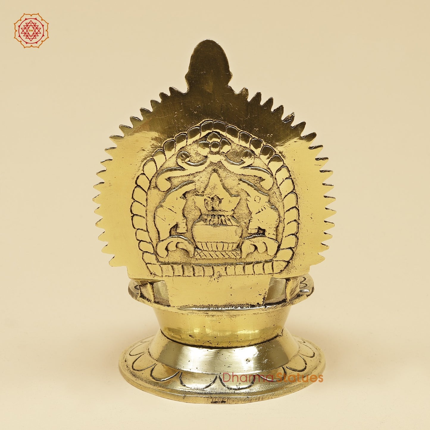 Brass Asht Ganesh Diya Fine 6”