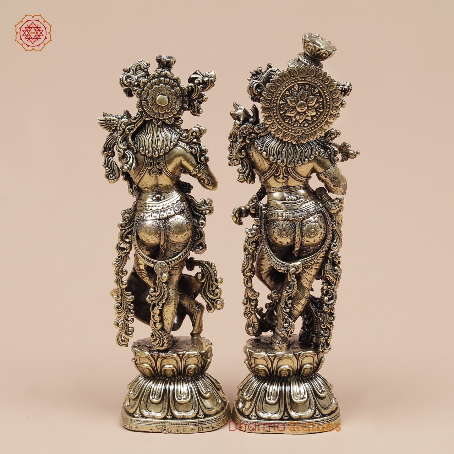 Brass Radha Krishna Fine 8”