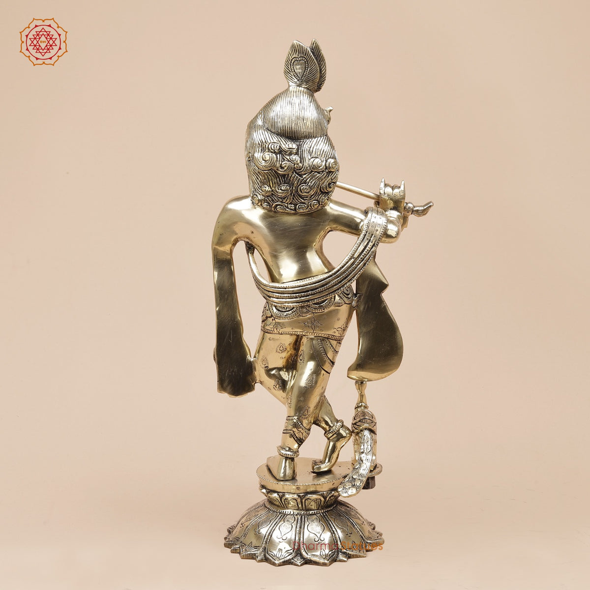 Brass Kalangi Krishna Fine, Smooth Finish 19”