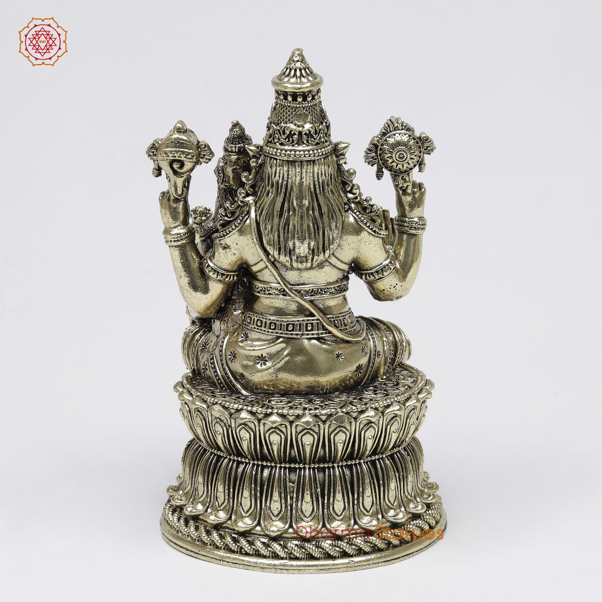 Brass Hayagriva Seated With Lakshmi Fine 6”
