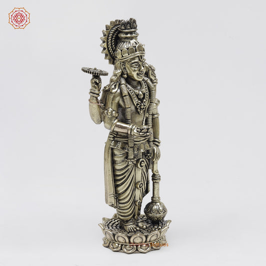 Brass Vishnu Standing Fine 8”