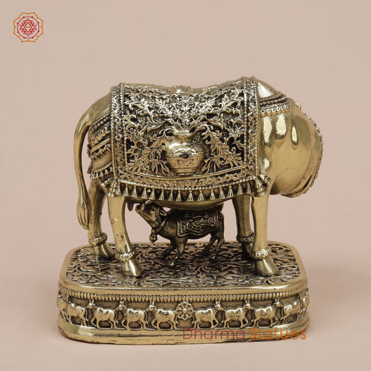 Brass Cow Calf Fine 4.5”