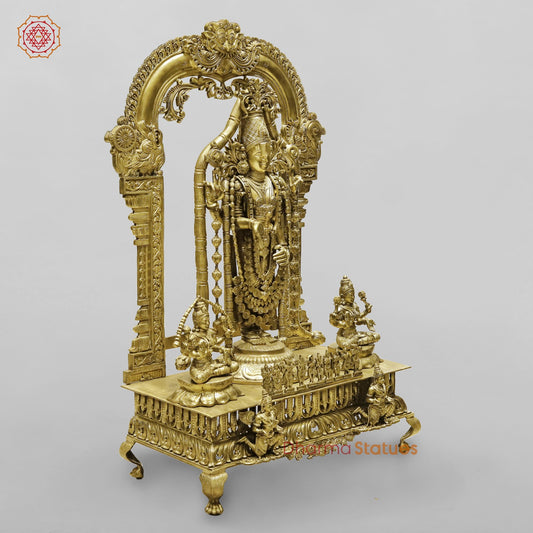 Bronze Tirupati Balaji with Lakshmi, Padmavati, Hanuman, Garuda and Dasavtar (Complete set) 53”