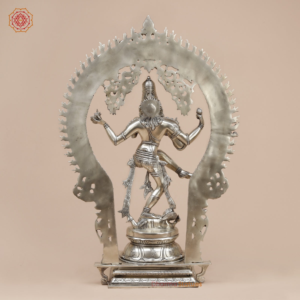Brass Temple Natraj fine, Silver Finish 26”