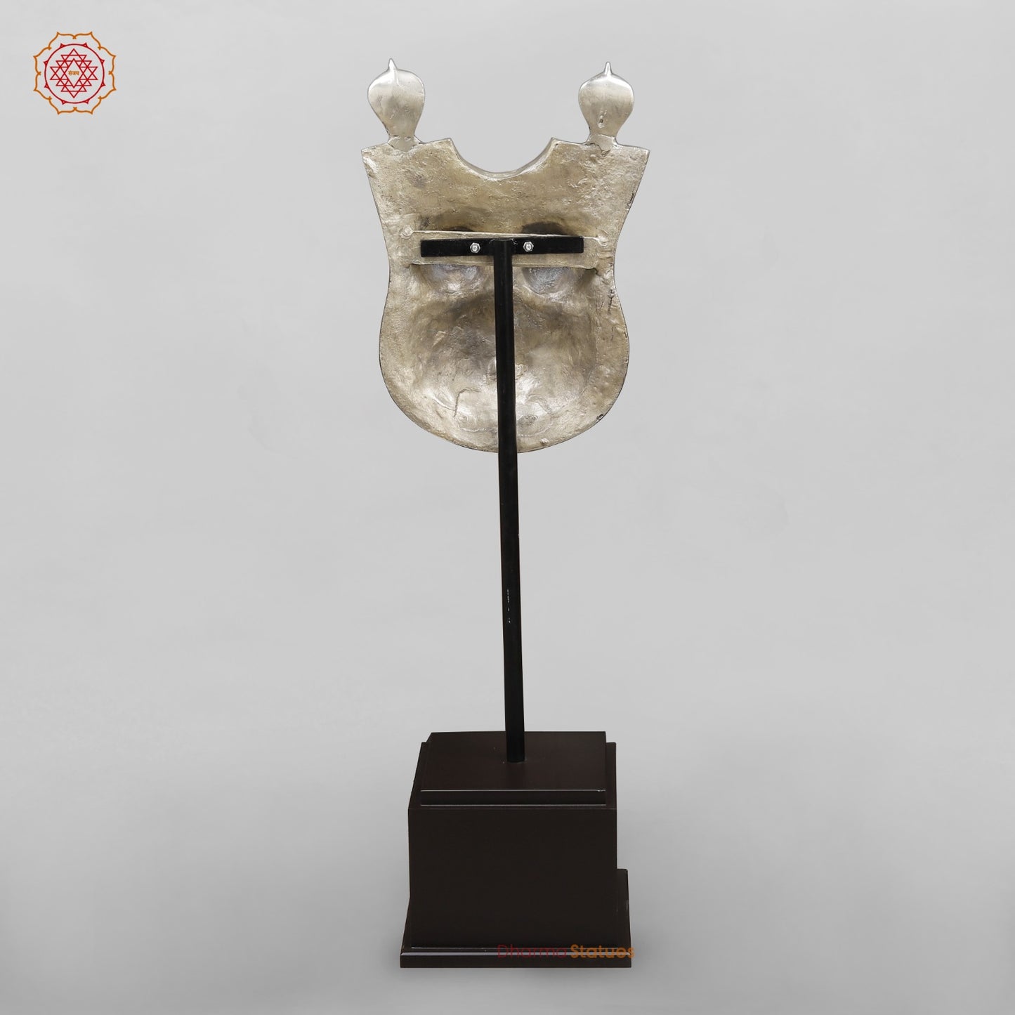 Brass Shiva Head and Lady bust fine With Wooden Base For home Decor, Silver finish 55”