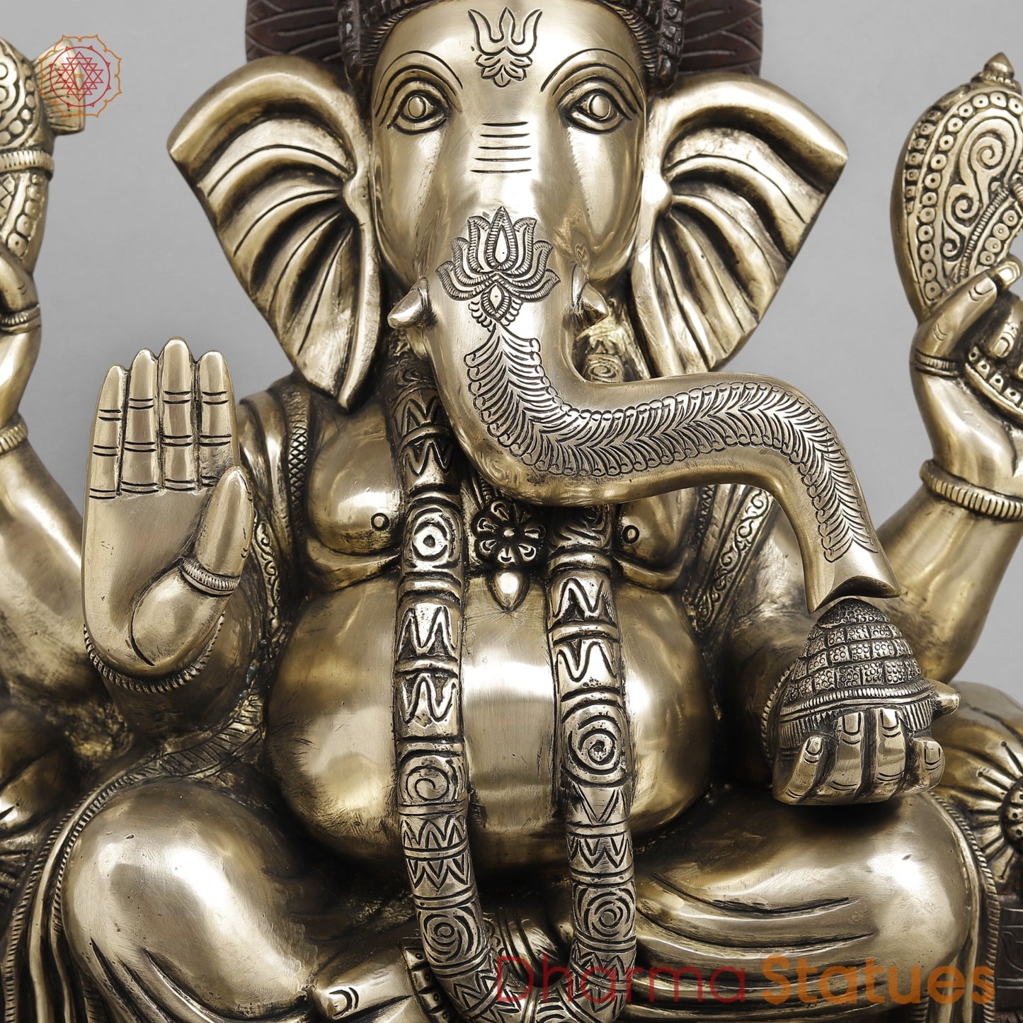 Majestic Lord Ganesha Brass Idol – A Symbol of Wisdom, Success & New Beginnings 24.5”