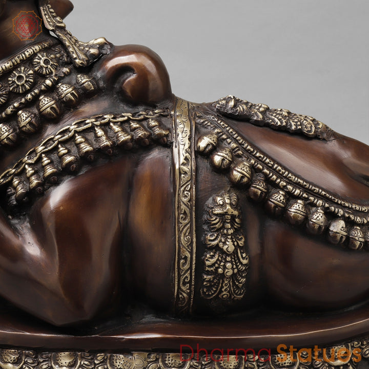 Brass Nandi Seated Fine, Rich Brown Finish 22”