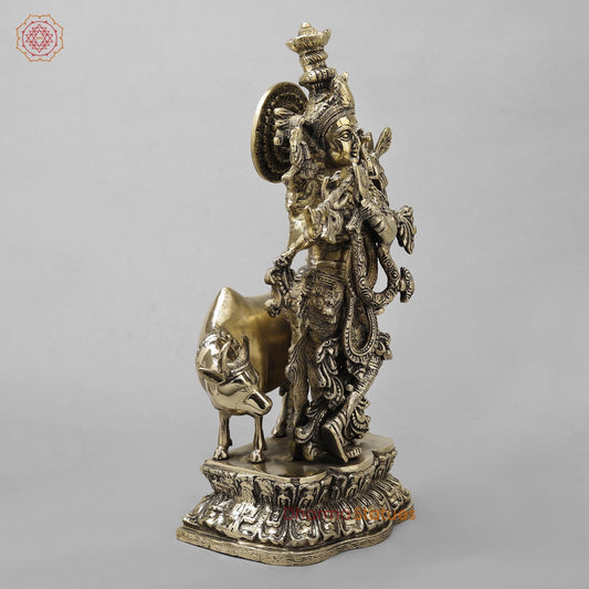 Brass Cow krishna Fine, Smooth finish 17”