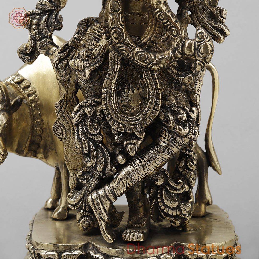 Brass Cow krishna Fine, Smooth finish 17”