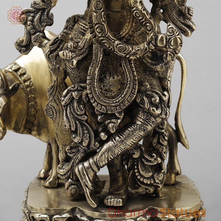Brass Cow krishna Fine, Smooth finish 17”