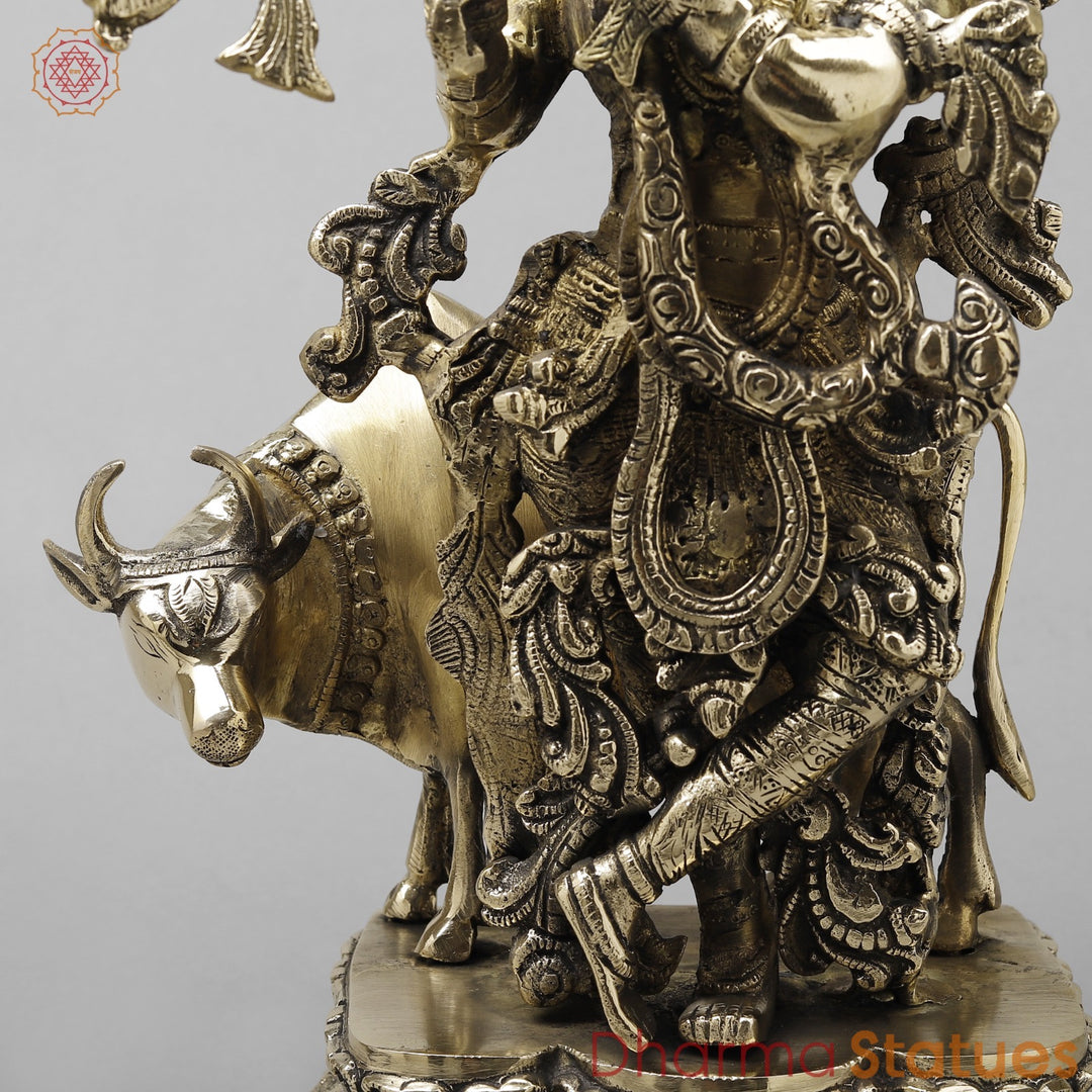 Brass Cow krishna Fine, Smooth finish 17”