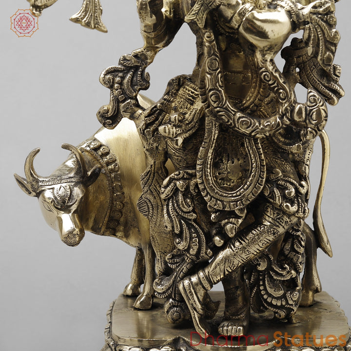Brass Cow krishna Fine, Smooth finish 17”