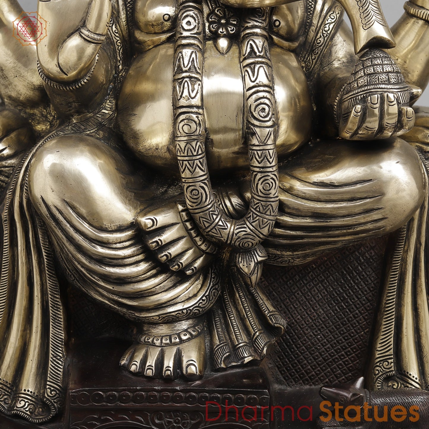 Majestic Lord Ganesha Brass Idol – A Symbol of Wisdom, Success & New Beginnings 24.5”