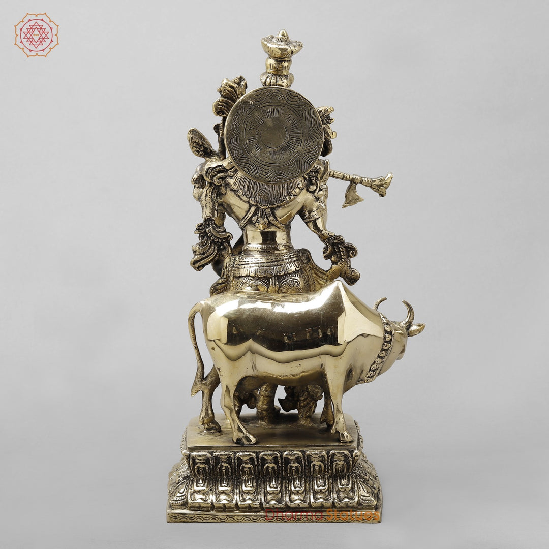 Brass Cow krishna Fine, Smooth finish 17”