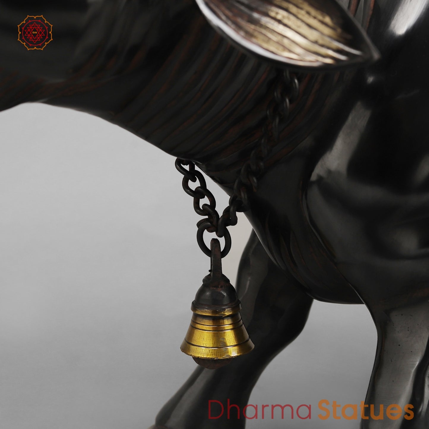 Brass Standing Buffalo, Deep Black finish 23”