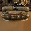 Brass Buddha Seated with Tree , Black and Gold Finish, 30"