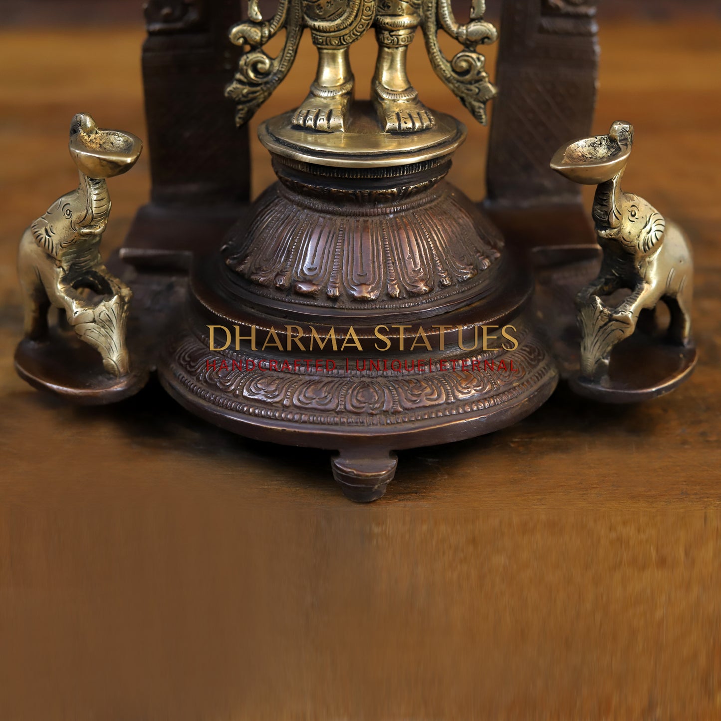 Brass Lakshmi Standing Blessing Position, Copper & Gold Finish, 16"