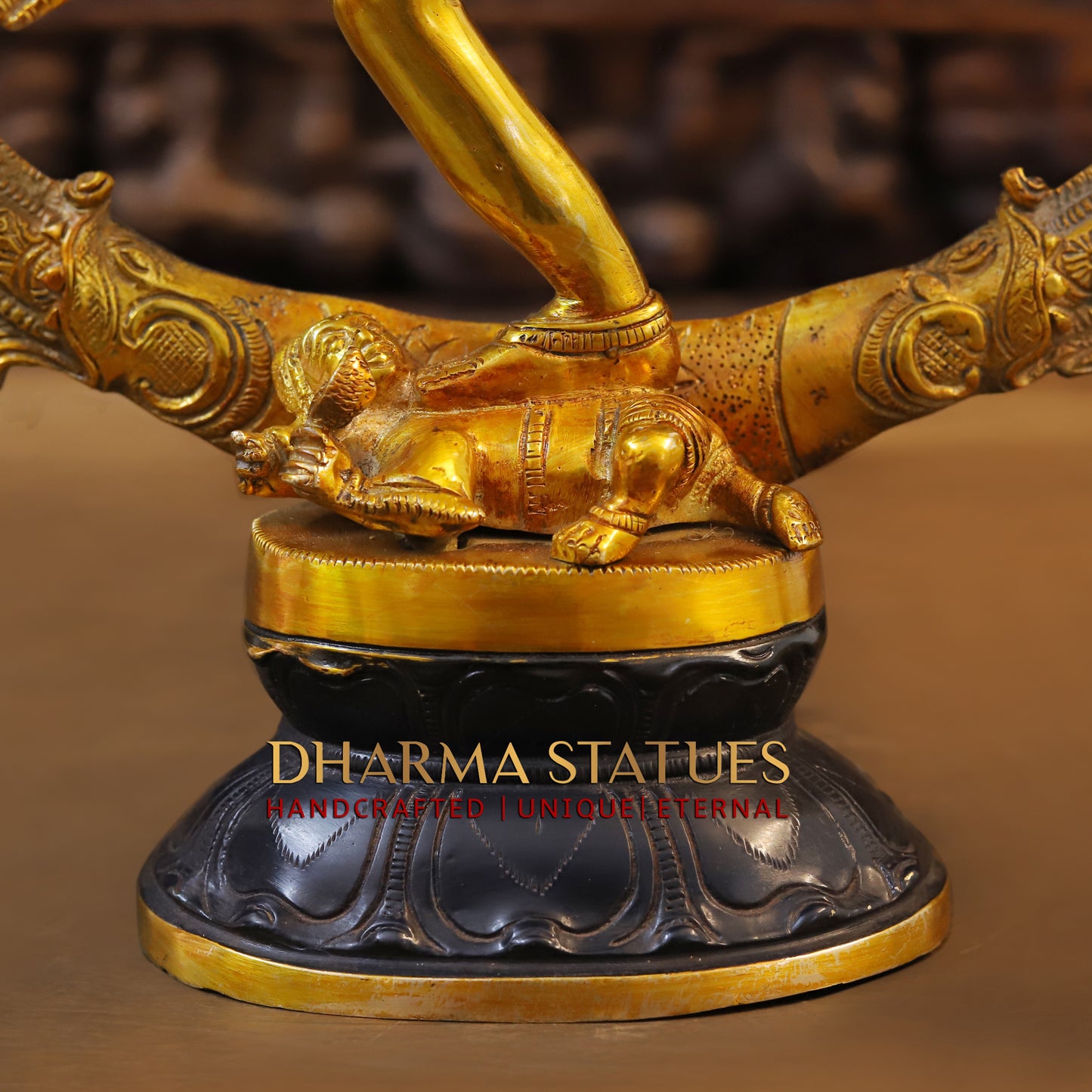 Brass Nataraja, Dancing Shiva, Copper & Golden Finish, 19"